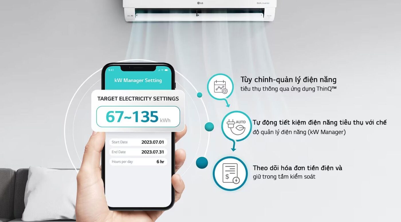 Máy lạnh - LG Inverter 1.5 HP IEC12G1 - Xuất xứ Thái Lan